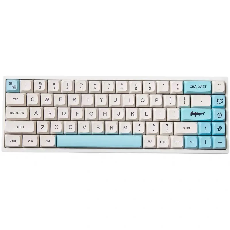 138 Keys PBT Keycap XDA Profile DYE-SUB Personalized Sea Salt Keycaps For Mechanical Keyboard GMMK Pro 61 64 84 108 Layout