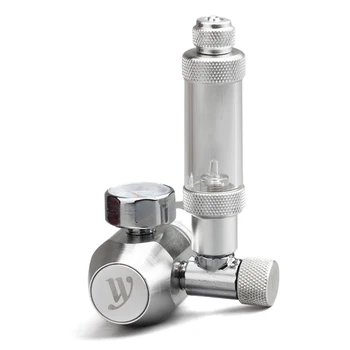 

Aquarium CO2 Regulator with Bubble Counter & Check Valve for CO2 Aluminun Cylinder G5/8 CGA320 W21.8 Interface DIY CO2 Aquarium