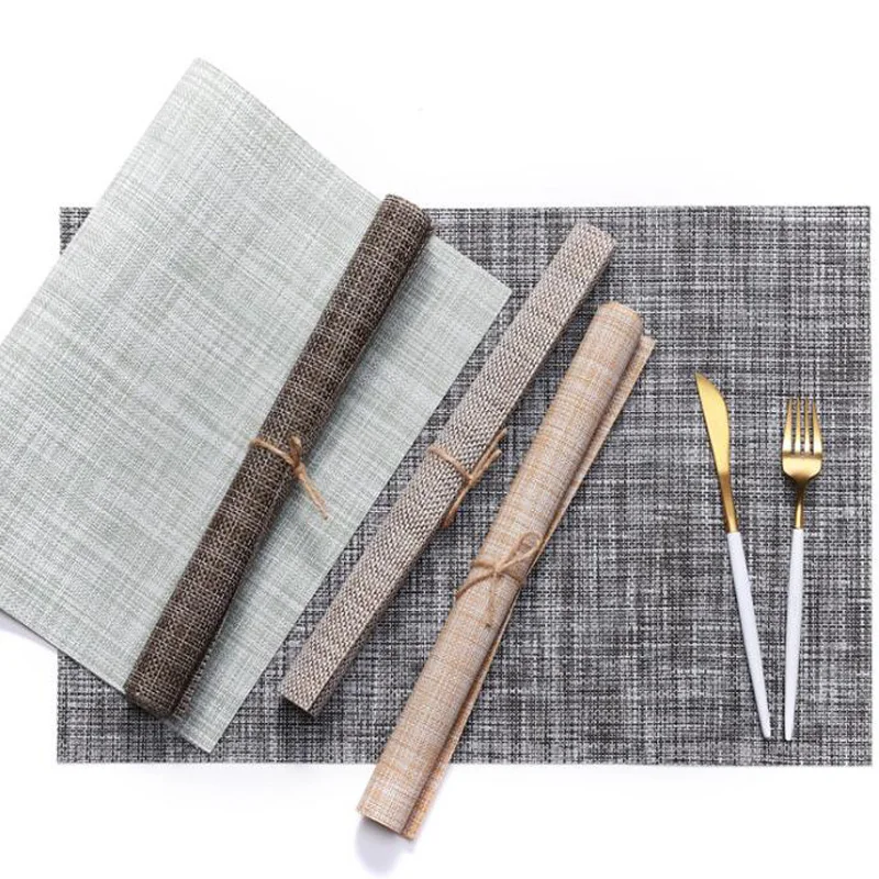 

2pcs/pack 45x30cm PVC Placemats Rectangle Tablewares Mats Pads Table Decoration Collection