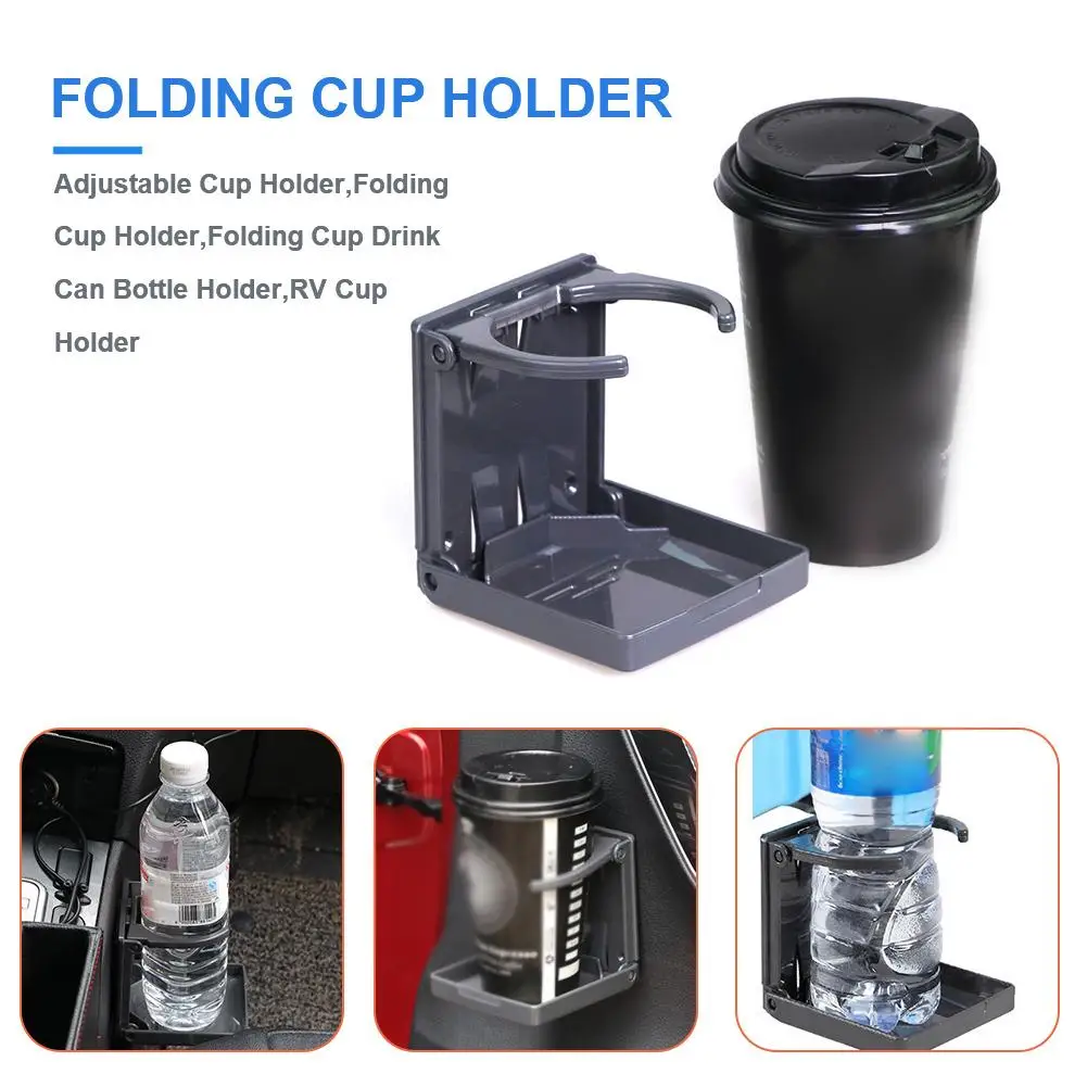 Universal Car Truck Door Folding Drink Cup Can Bottle Holder Stand Mount Auto Boat Truck SUV RV Van Drink Holder Car Cup