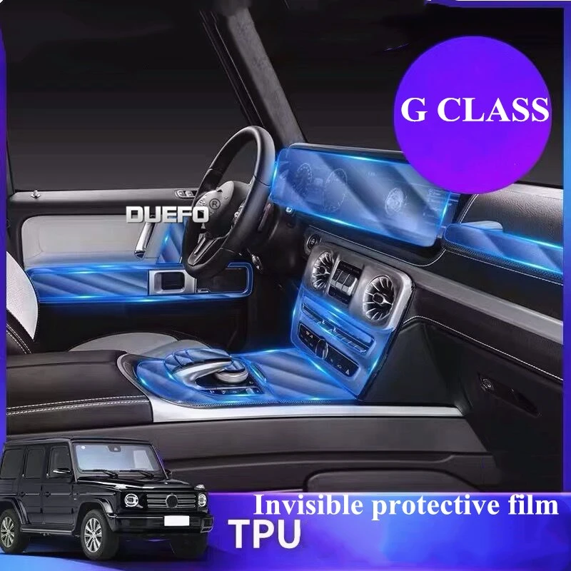 Car Interior Invisible Protective Film Center Console Control Navigation Tpu Sticker For Mercedes Benz G Class G500 G63 For Amg Interior Mouldings Aliexpress