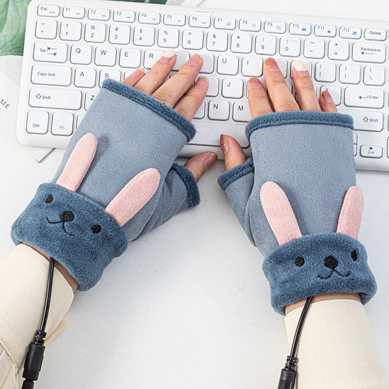 女性と男性のための冬の手袋 暖かくてかわいい ラップトップ ホットミトン フル ハーフフィンガー ニット 1ペア メンズ手袋 Aliexpress