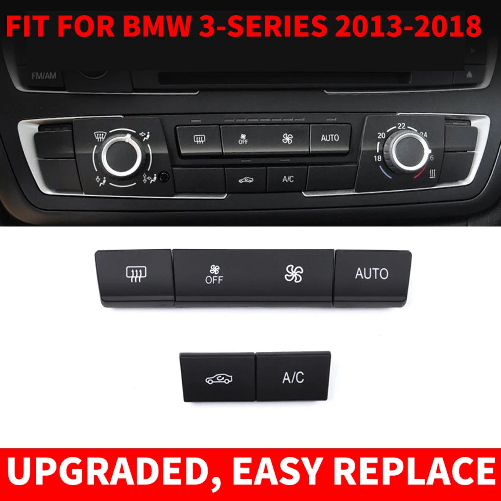 ABS Car Air Conditioner CD Digital Control Key Button Cover Trim Sticker For BMW F30 F80 F31 F32 F33 F35 2013-18 1/2/3/4 series