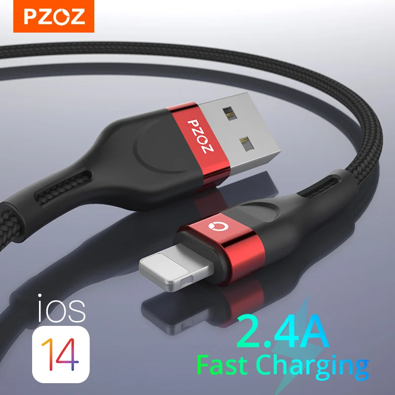USB кабель PZOZ для iPhone 12 11 SE X XS Pro max 8 7 6 6s Plus 5 5S iPad Air 4 Mini ipad быстрой зарядки шнур|Кабели