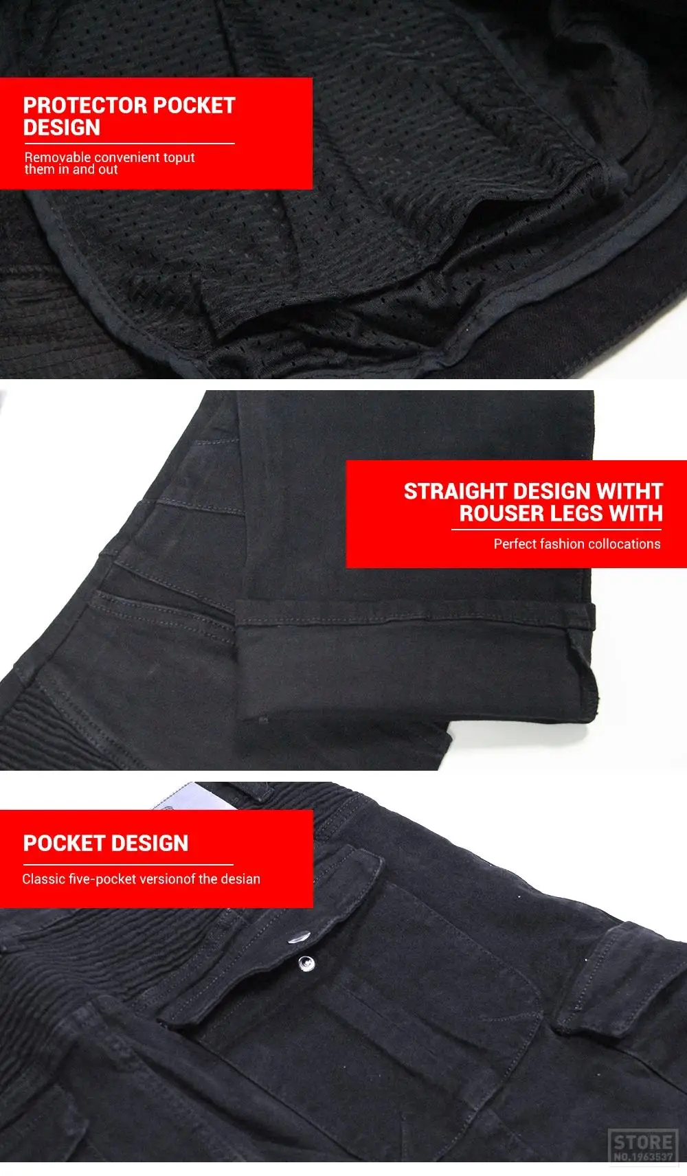 Motorcycle Pants Moto Protection Motocross Jeans Rodilleras Moto Jeans Men Motorcycle Motocross Pants Four Seasons Breathable