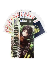  54pcs/Box Japanese Anime Poker Cards Attack on Titan Danganronpa Fairy Tail Black Butler No Repeating Playing Toy Fan Collection 