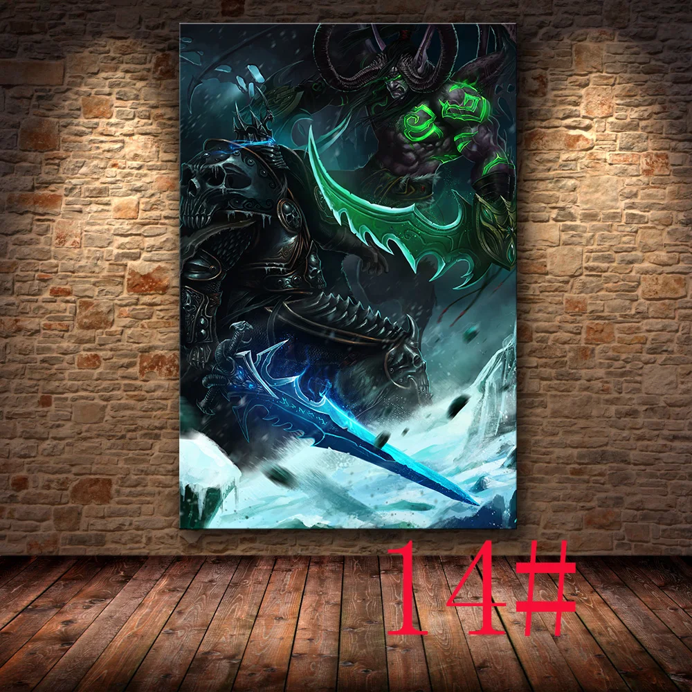 Украшение плаката, картина World of Warcraft, 8,0, карта на HD холсте, Картина на холсте, настенная живопись, холст без рамы - Цвет: 14