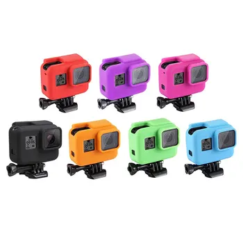 

Colorful Soft Silicone Rubber Frame Protective Case for GoPro Hero 5 6 7 Black Protective Cover for Go Pro 5 Camera Accessories