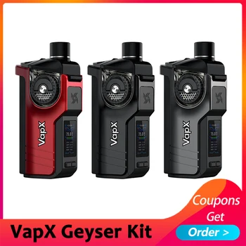 

VapX Geyser Pod Kit Power By 21700/18650 Battery With 6.5ml/5ml Air Pod Fit XCoil 100W Vape Kit VS Aegis Boost