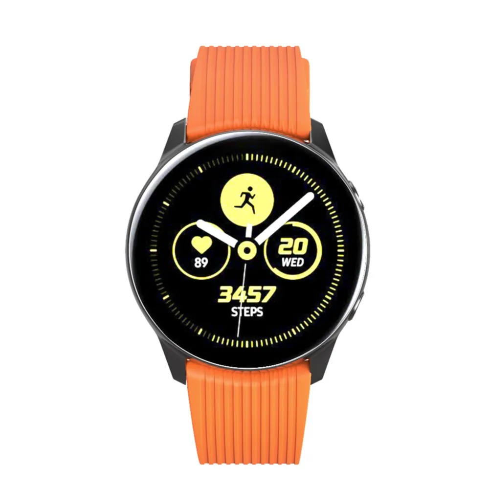 Регулируемый сменный ремешок для наручных часов аксессуары для Galaxy Watch Active Striped силиконовые булавки с пряжкой Ремешки для наручных часов droppingshiper