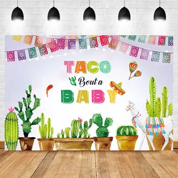 

Mexican Baby Shower Backdrop Taco Bout a Baby Party Photography Background Vinyl Fiesta Theme Baby Shower Party Backdrops