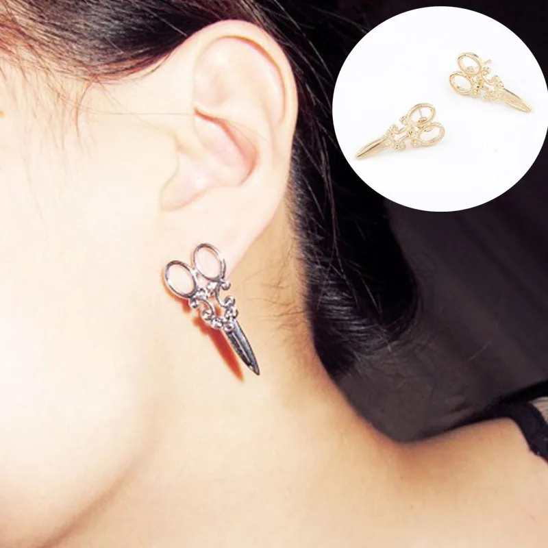 Small Scissor Jewelry Earring Women Earrings Scissor Earrings Scissors Silver New Aliexpress