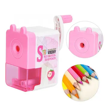 

Cartoon Manual Pencil Sharpener Automatic In and Out Hand Crank Pencil Cutting Tool classroom supplies pencil sharpener