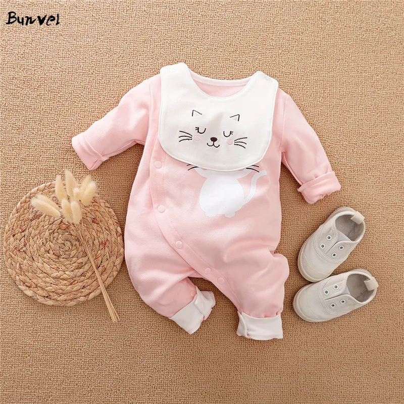 bunvel Boys Rompers Kids Romper Autumn Winter 0-12M Age Infant Dinosaur Printing Toddler Newborn Outfits Baby Boys Clothes 2020