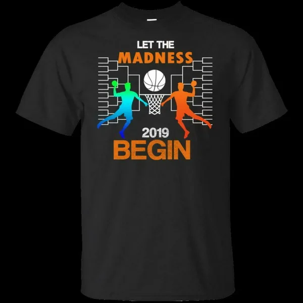 Крутая винтажная баскетбольная Футболка Let The Madness Begin 2019 S 3Xl крутая Повседневная