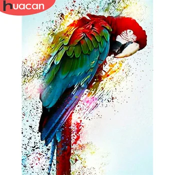 

HUACAN Full Square/round Diamond Painting Parrot Handicraft Diamond Embroidery Sale Animal Decor For Home