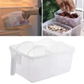 

Food Storage Box Refrigerator Fruit Portable Safe Compartment Container Holder With Handle And Lid Home Organizer