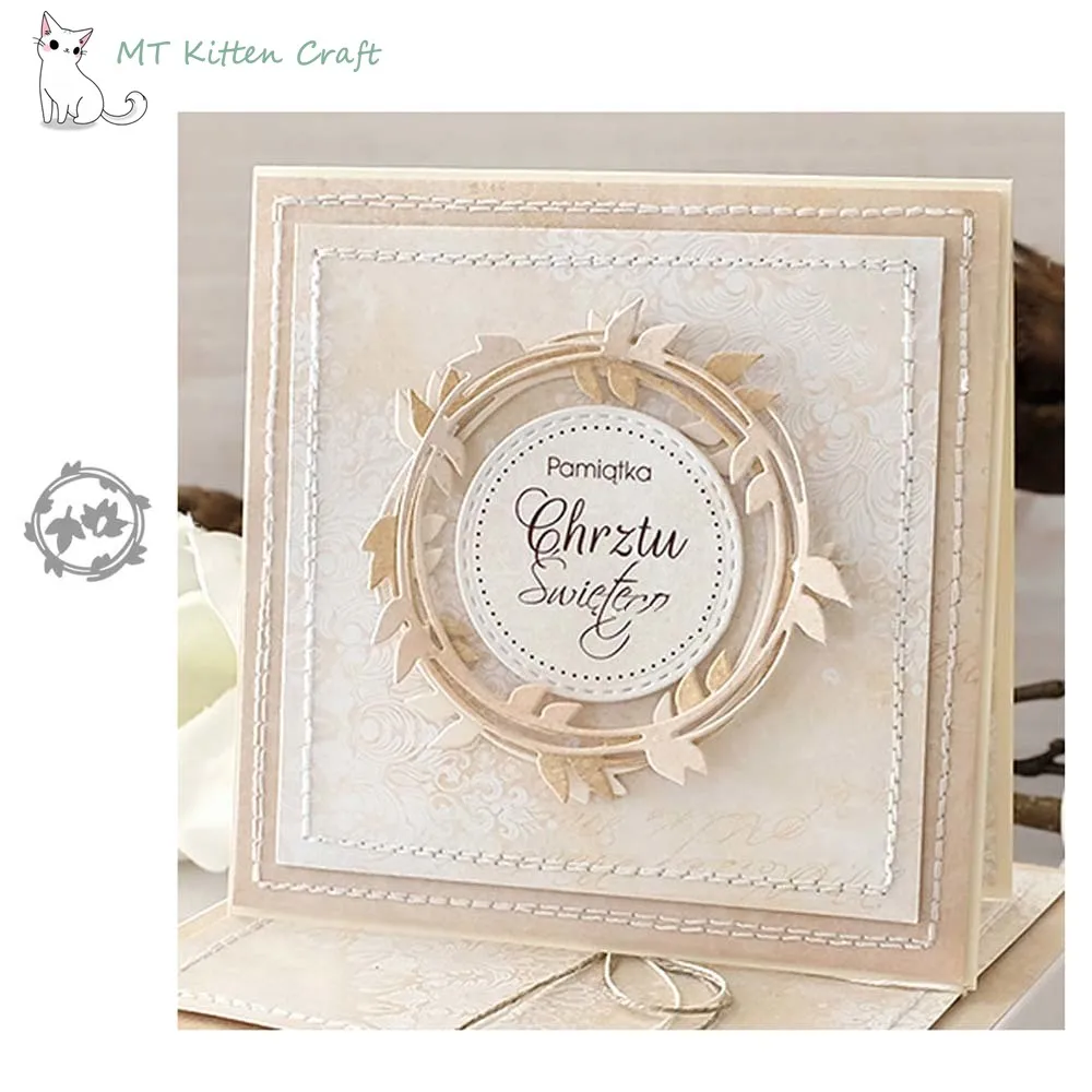 MT ремесло набор вырубных штампов &quotЛистья Кольцо Скрапбукинг фотоальбом