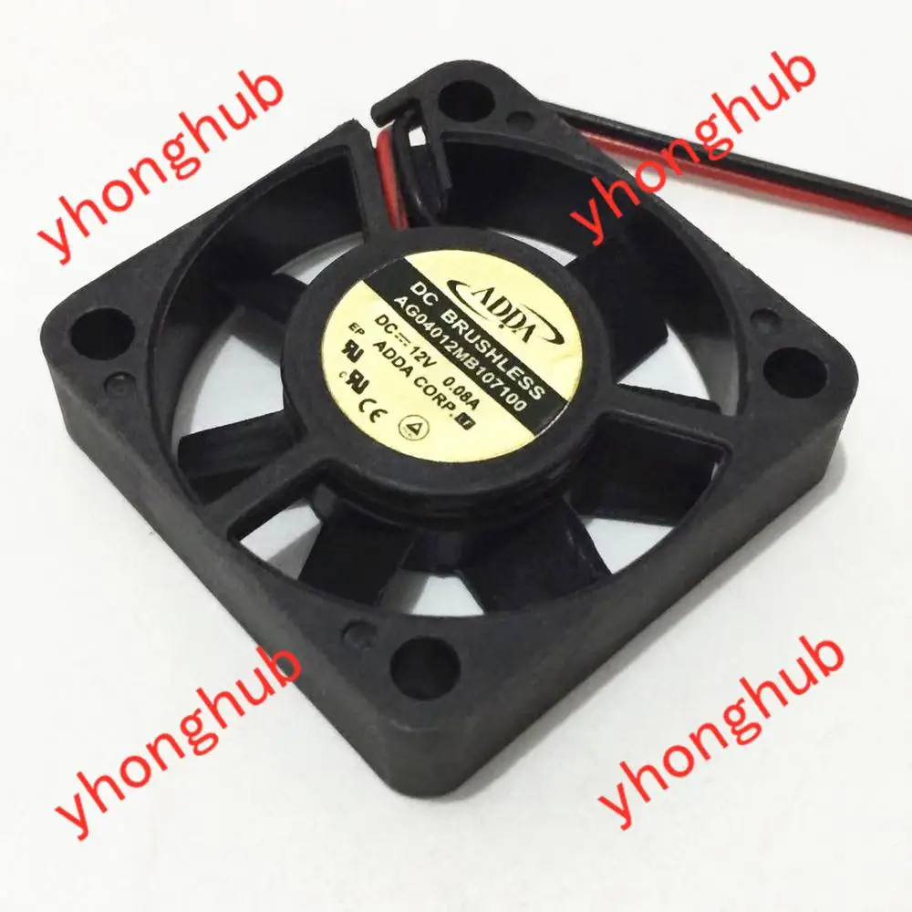 

ADDA AG04012MB107100 DC 12V 0.08A 40X40X10mm Server Cooler fan