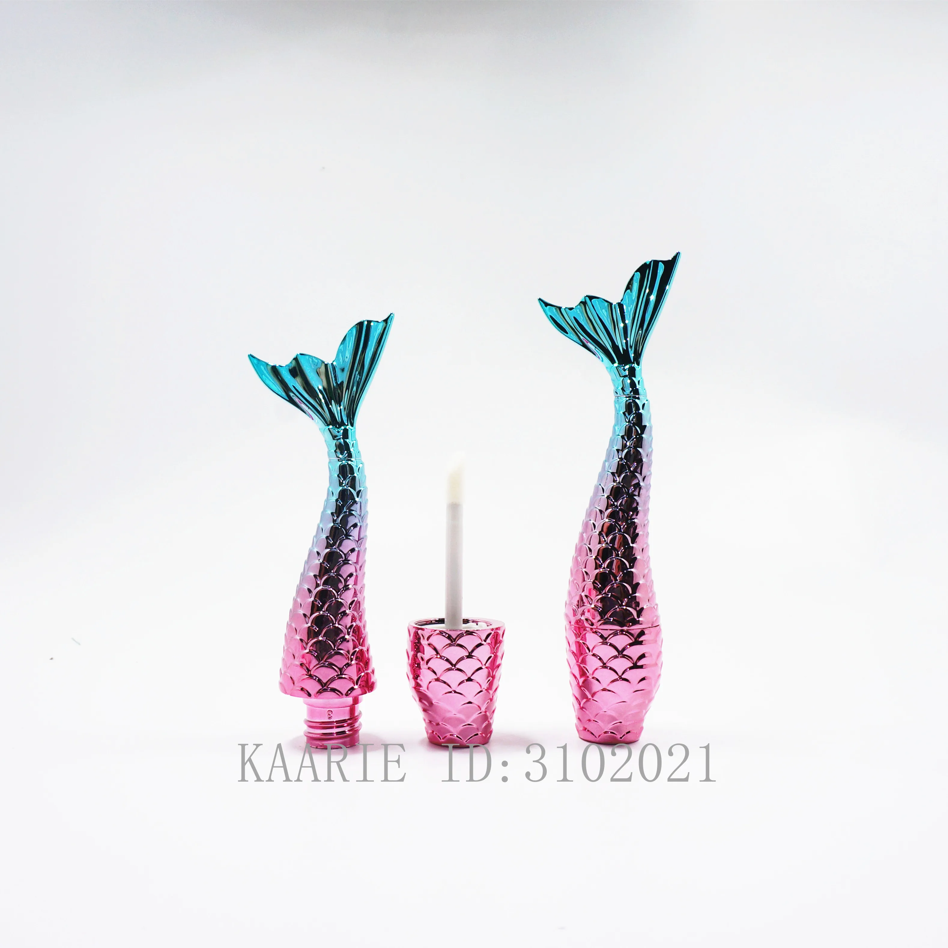 

10-100PCS 3ml/g Pink Blue Gradients Mermaid Lip Glaze Bottle Empty Gloss Tube Bottle Lipgloss Tube Lip Gloss Cosmetic Container