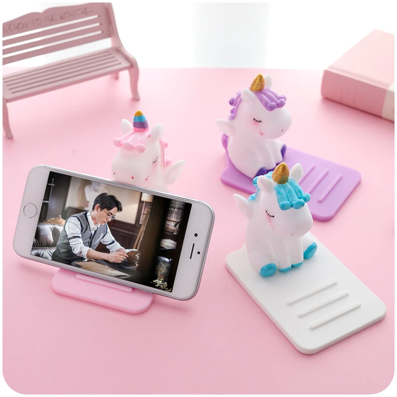 

Cute cartoon unicorn mobile phone bracket bracket tablet desktop bracket for iPhone iPad Samsung Huawei universal mobile phone h