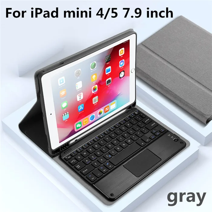 T7906-gray Тачпад Клавиатура Чехол для iPad 9,7 Air 3 10,5 Pro 11 mini 5 7,9 дюймов Чехол коврик для мыши и клавиатуры Чехол для iPad 9,7 чехол - Цвет: T7906-gray