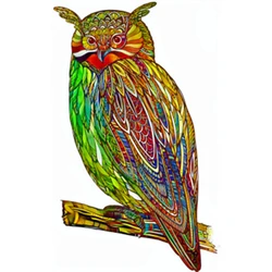 Puzzle en bois arc en ciel avec Branches, hibou, jouet Unique en bois pour garçons et filles, cadeau de noël, 100, 200, 300 pièces 
