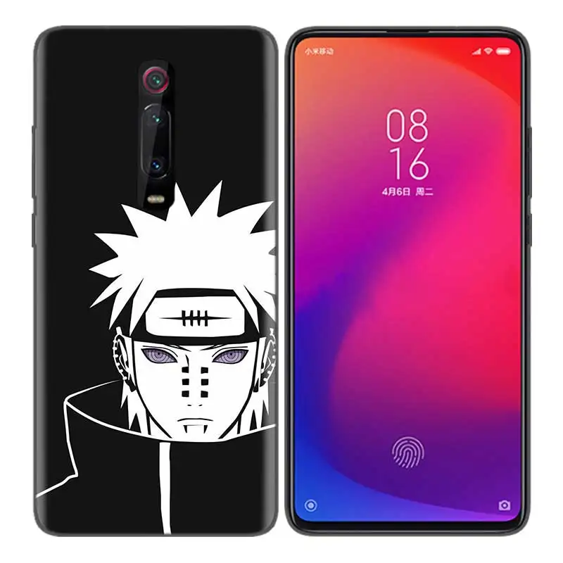 Черная мягкая силиконовая сумка чехол для Xiaomi mi 9T CC9 Red mi 4 4X5 6 6A 7 7A Note Plus K20 Pro F1 Tampa Fall Аниме Наруто АКАТ - Цвет: Серый