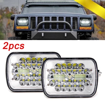 

7" 5x7 LED Headlight Headlamp For Express Cargo Van Driving Light Hi/Lo Beam 198*50*140mm