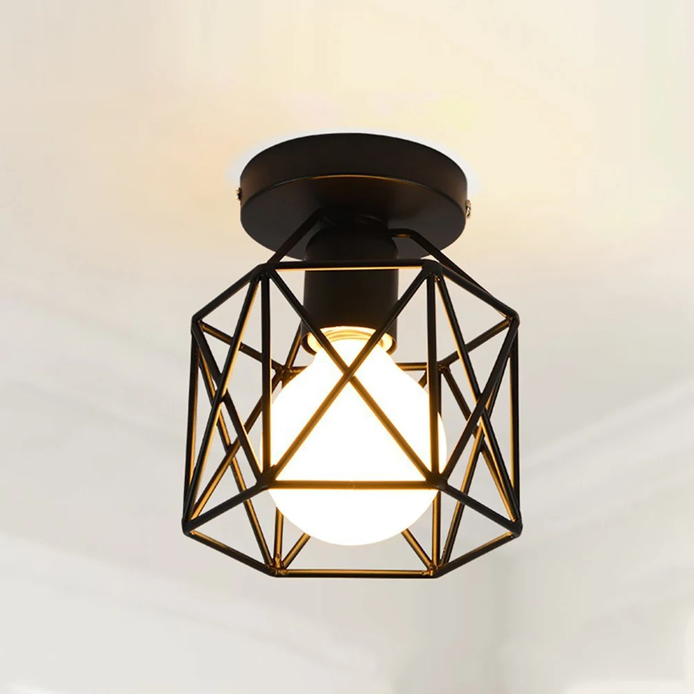 Потолочный светильник в ретро-стиле, современный светильник для гостиной, спальни, кухни, креативный черный железный светильник без лампы