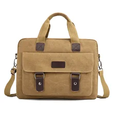 Male Briefcase Laptop Crossbody Bags Men Fashion Canvas Vintage Messenger Shoulder Tote Bags Business Office Handbag Khaki Brown Briefcases Male Briefcase Laptop Crossbody Bags Men Fashion Canvas Vintage Messenger Shoulder Tote Bags Business Office Handbag Khaki Brown Briefcases