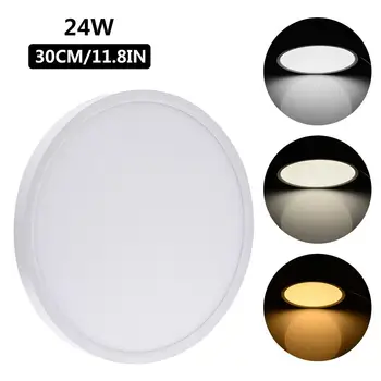 

LED Flush Mount Ceiling Light (11.8 Inch / 24 Watt),3 Color Temperatures in One (3000k / 4000k / 6500k),Surface Mount Light Fixt