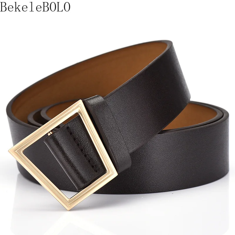 

Women Belt New Punk Style Fashion Luxury High-quality Pin Buckle PU Leather Belt elegant Ladies woman Belts for Women