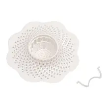 Белый цветок в форме пол ванной комнаты дренажный ПВХ Ловец волос для кухни ванной комнаты
