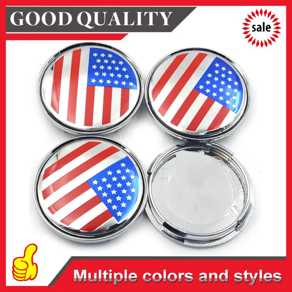 4pcs/set 63mm USA Flag Hydra Punisher Logo Universal Wheel Center Caps Emblem Badge Car Covers Hub Cap Styling Sliver Color | Автомобили и