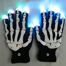 2 шт./пара, перчатки для Хэллоуина, мультиколор, мигающий свет, перчатки, светодиодный варежки, костюмы, вечерние, праздничные