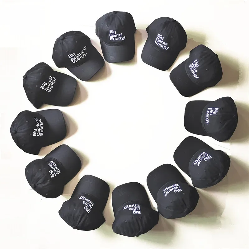 Women's 12 horoscope Baseball Caps Letter Embroidery snapback hat Solid Adult Unisex Cotton adjustable trucker hat Gorros 2