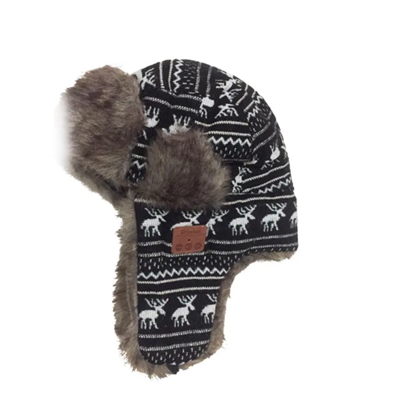 Зимний Теплый Bluetooth колпачок для наушников Bluetooth 5,0, автоматическая беспроводная гарнитура, музыкальные наушники