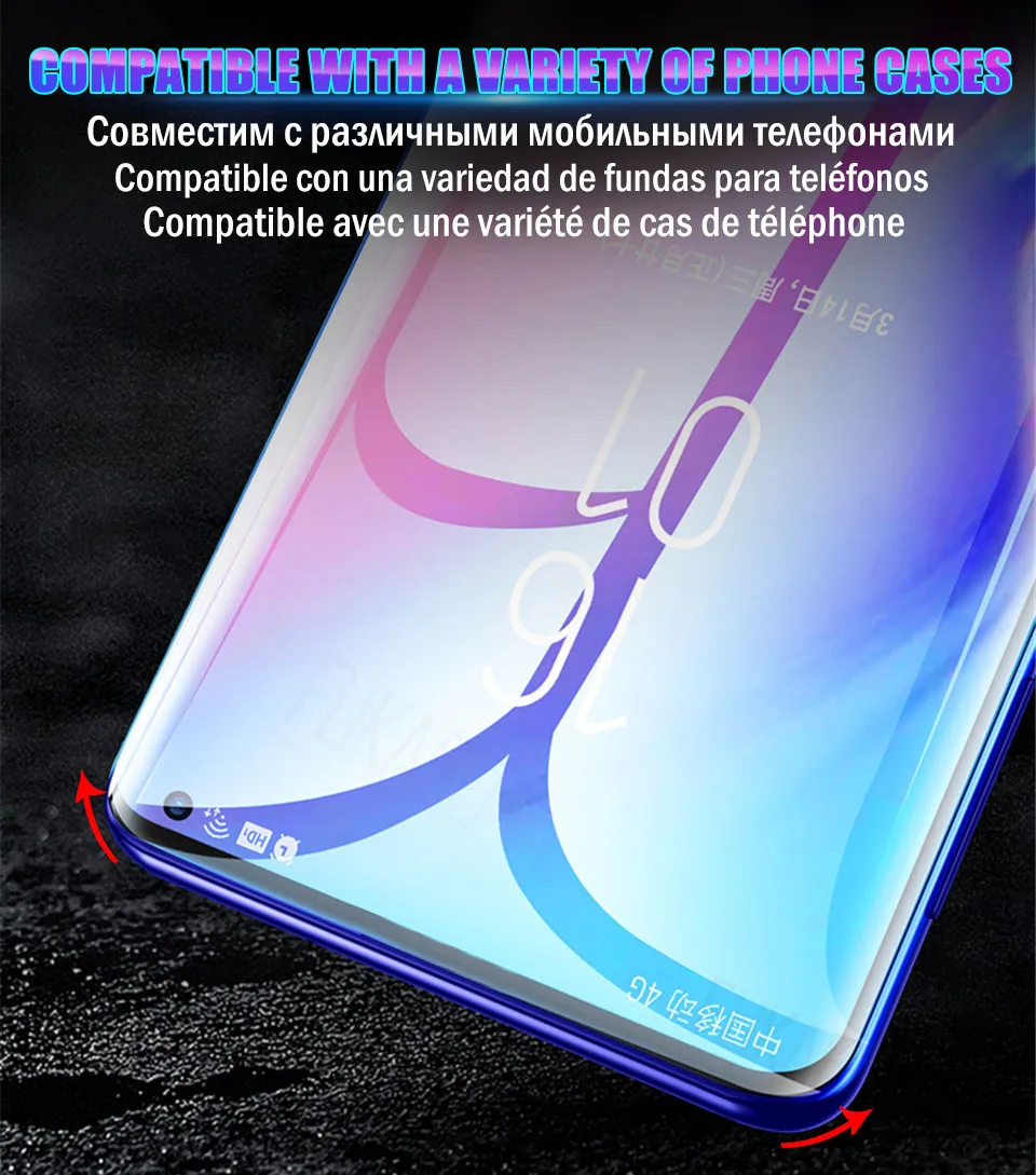 20D изогнутое закаленное стекло для samsung Galaxy S9 S10 Lite S8 Plus S7 Edge Note 10 Plus Защитная крышка для экрана с розничной посылка