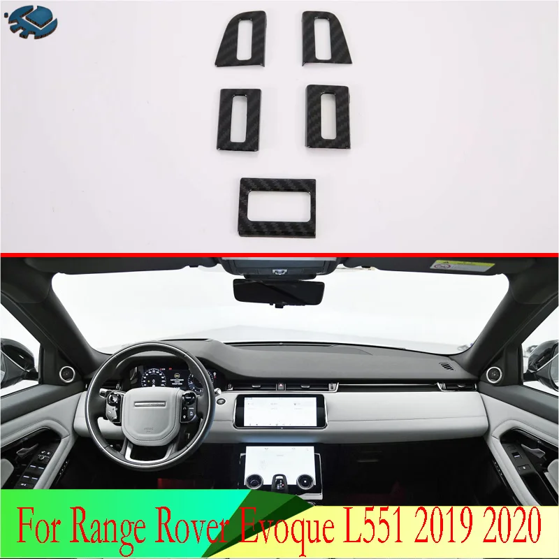 For Range Rover Evoque L551 2019 2020 Car Accessories Carbon Fiber Style Air Vent Outlet Cover Dashboard Trim | Автомобили и