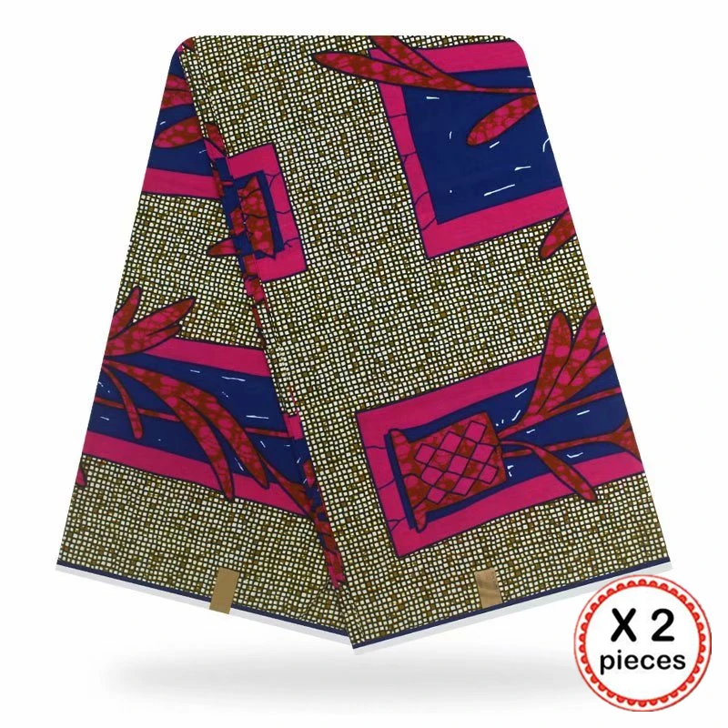 Африканская ткань с восковым принтом, хлопковая ткань для шитья, Анкара, африканская ткань, 12 ярдов, Нигерия, Гана, свадебная одежда, платье 91727