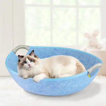 

Universal Summer Cat Bed Summer Felt Pet Sleeping Nest with Handle