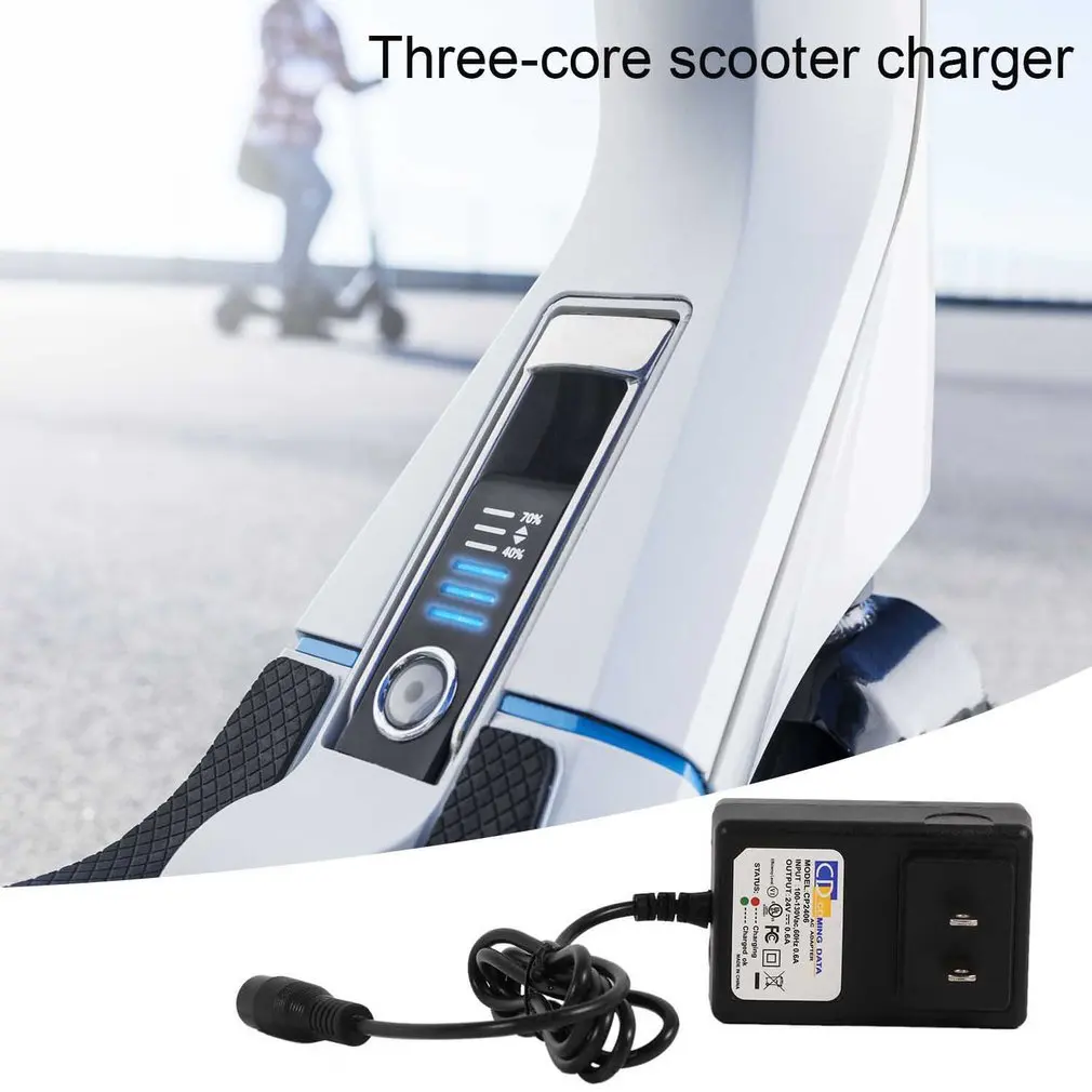 611 24V 0.6A 3-Prong Battery Charger For Razor Scooter Bike E100 E125 E500S PR200 Durable Black Color 611 24V 0.6A 3-Prong Battery Charger For Razor Scooter Bike E100 E125 E500S PR200 Durable Black Color