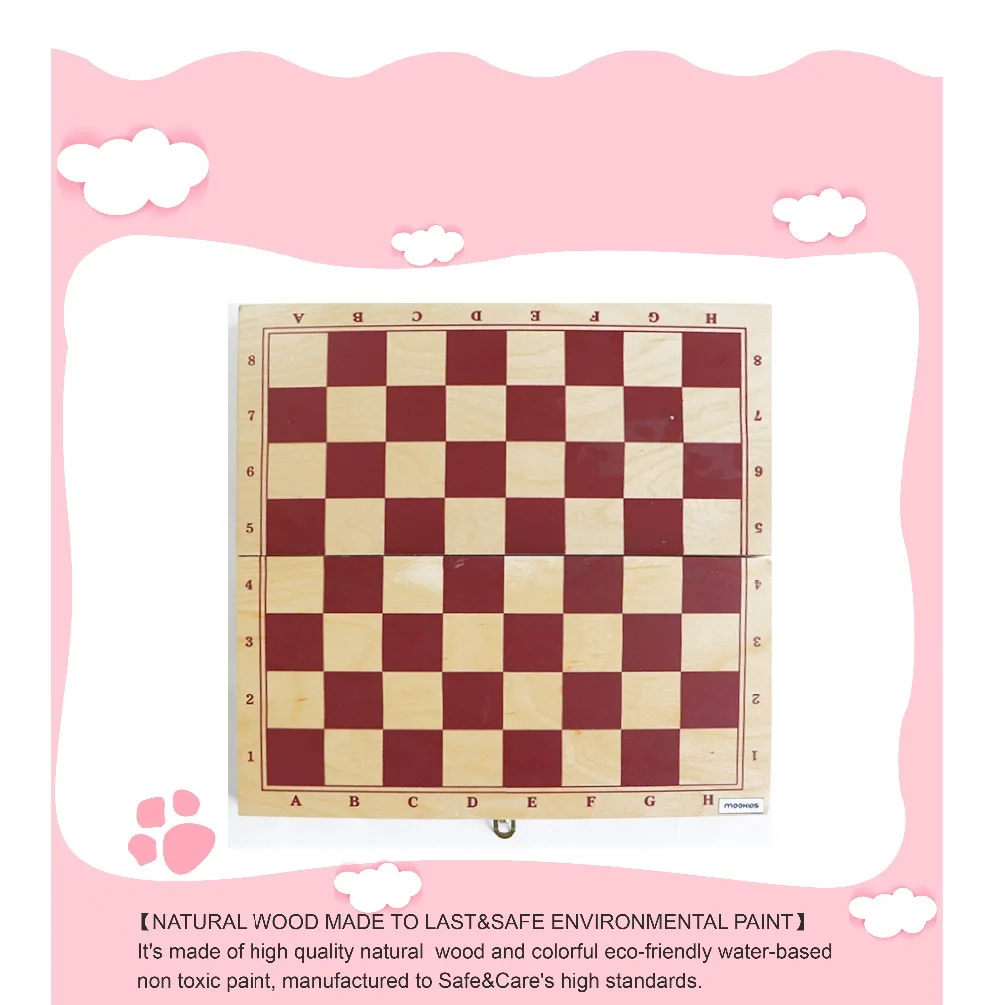 Коллекция Chessmen портативная настольная игра деревянная складная игрушка Международный шахматный набор большого размера смешная настольная игра