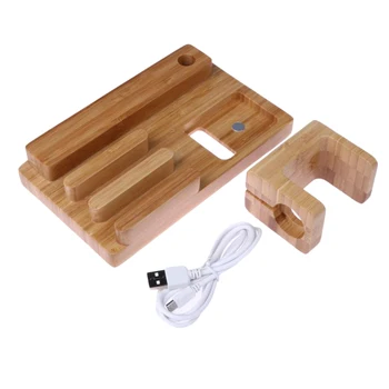 

Bamboo Wood Charging Dock Charge Station Cradle Holder For Apple Watch &