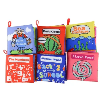 

Baby Early Education Toys Cloth Book Baby Soft New Colorful Enlightenment Tear Not Bad English Small Picture Cognize Book