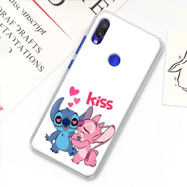 Милый мультфильм, Стич чехол для Xiaomi mi A3 A1 A2 8 Lite 9T CC9E Играть Red mi K20 Pro 7A Note 7 фотоаппаратов моментальной печати 7S жесткий прозрачный чехол Capa - Цвет: 03