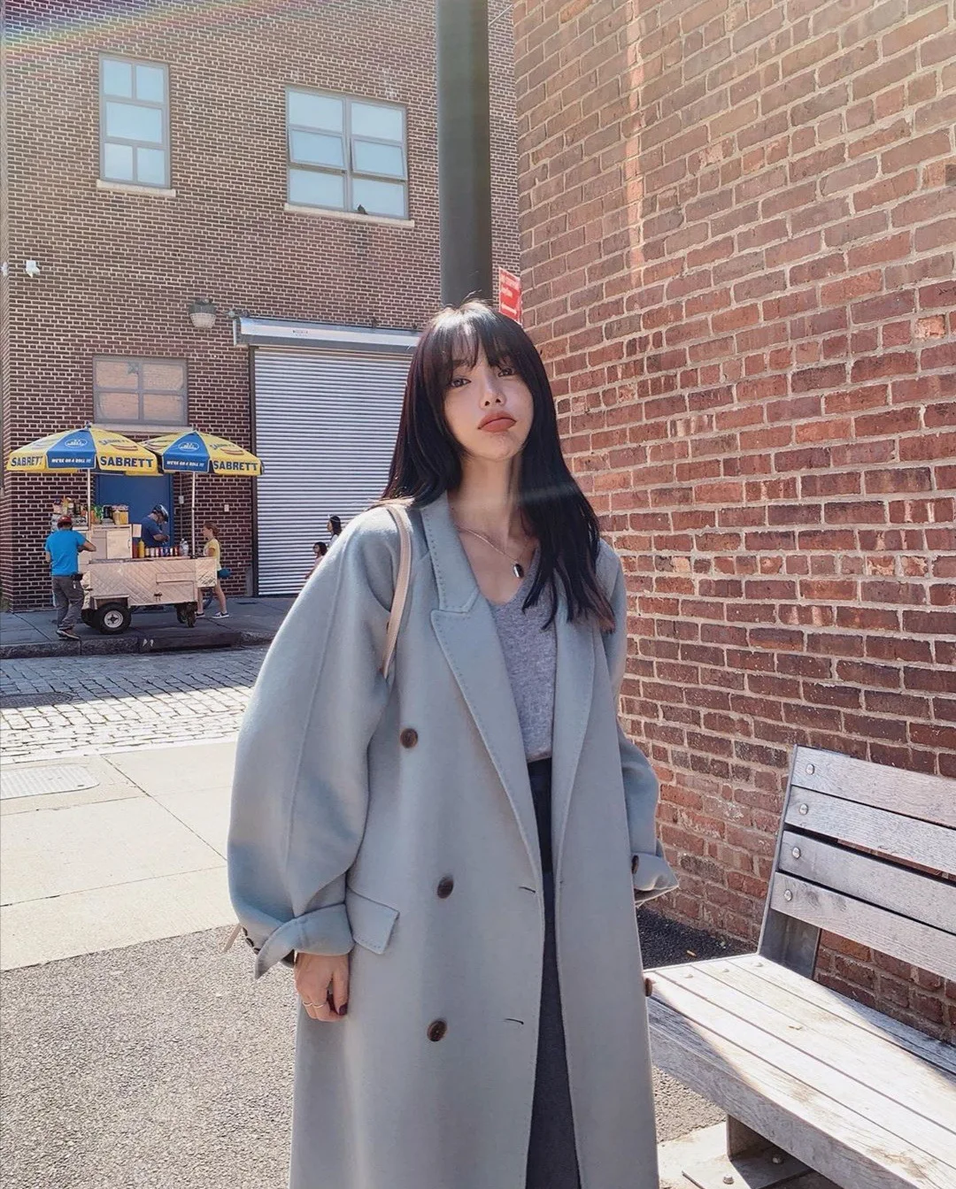 

New Mid-Autumn Long Wool Overcoat Double-faced Cashmere Woolen Overcoat 2019 Turn-down Collar Long Women Coats