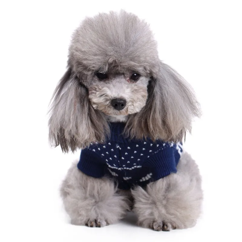 Новые осенние/зимние свитера для домашних собак Рождественская елка узор вязаный свитер собака утеплительные накидки для домашних животных Рождественский свитер