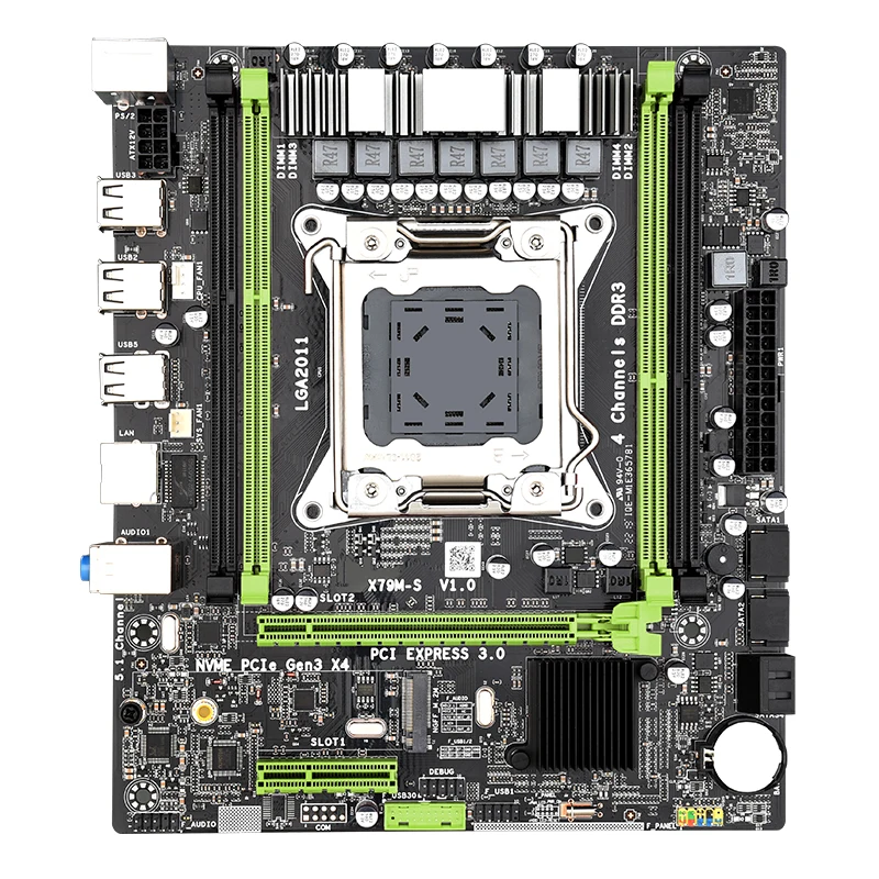 Материнская плата для настольного сервера X79 материнская LGA 2011 с разъемом E5 2689 Intel